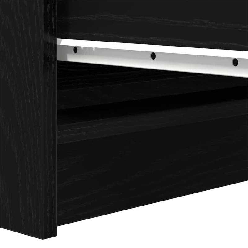 Sideboard Schwarz Eichen-Optik 37,5x35x76 cm Holzwerkstoff