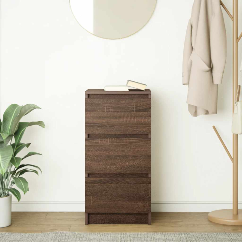Sideboard Braun Eichen-Optik 37,5x35x76 cm Holzwerkstoff