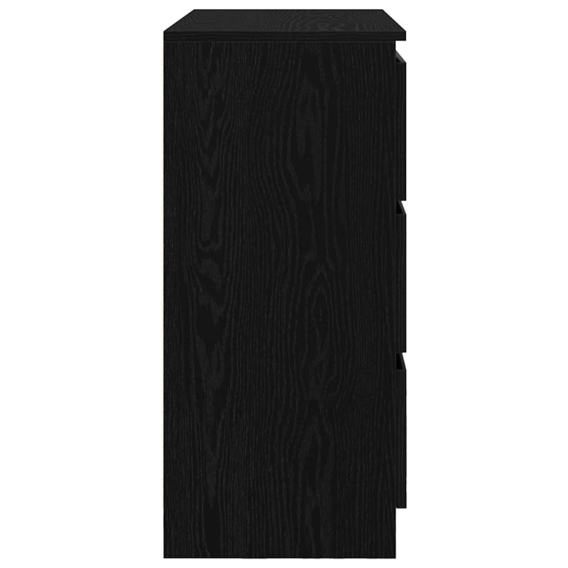 Sideboard Schwarz Eichen-Optik 80x35x76 cm Holzwerkstoff