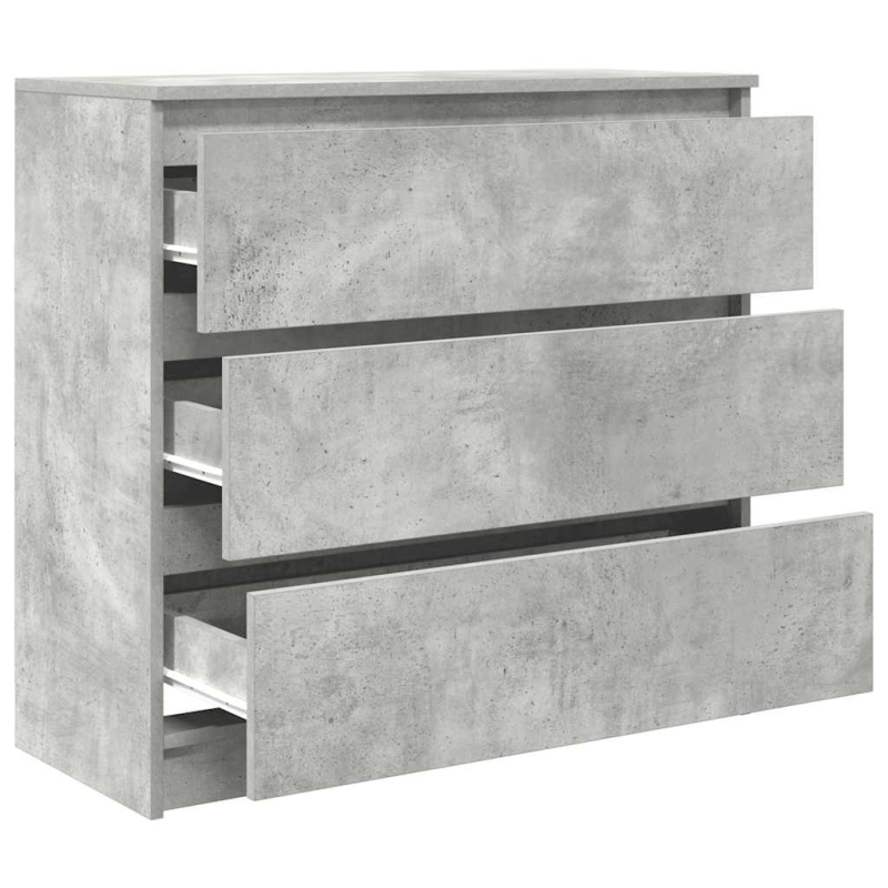 Sideboard Betongrau 80x35x76 cm Holzwerkstoff