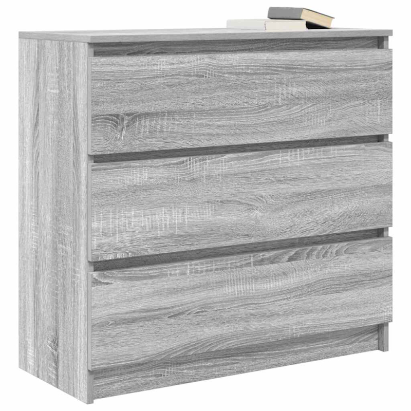 Sideboard Grau Sonoma 80x35x76 cm Holzwerkstoff