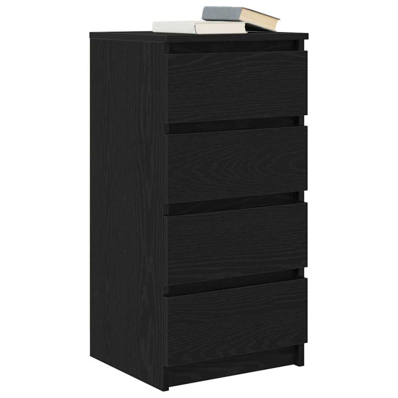 Sideboard Schwarz Eichen-Optik 37,5x35x76 cm Holzwerkstoff