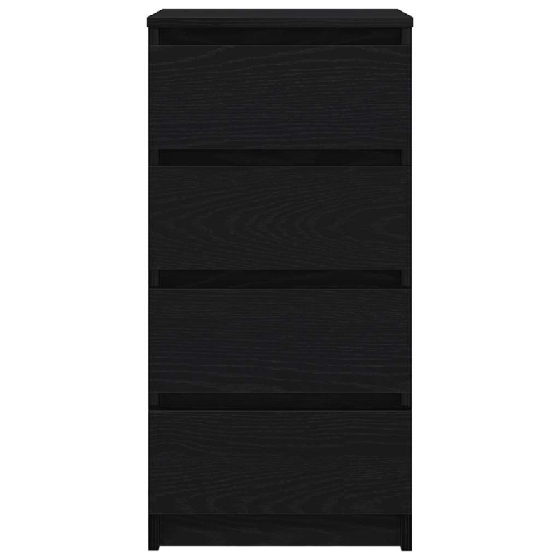Sideboard Schwarz Eichen-Optik 37,5x35x76 cm Holzwerkstoff