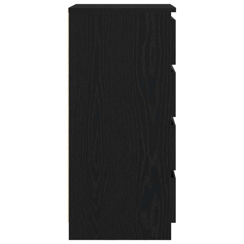 Sideboard Schwarz Eichen-Optik 37,5x35x76 cm Holzwerkstoff