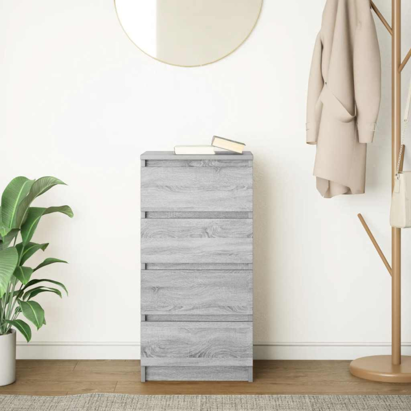 Sideboard Grau Sonoma 37,5x35x76 cm Holzwerkstoff