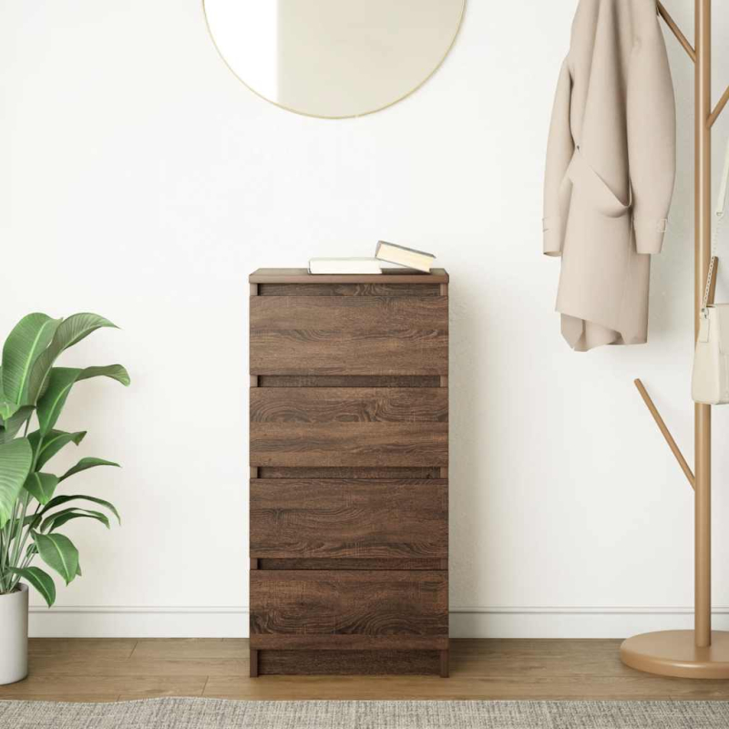 Sideboard Braun Eichen-Optik 37,5x35x76 cm Holzwerkstoff