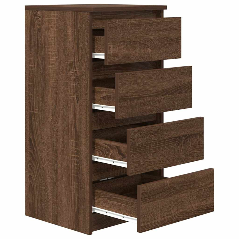 Sideboard Braun Eichen-Optik 37,5x35x76 cm Holzwerkstoff