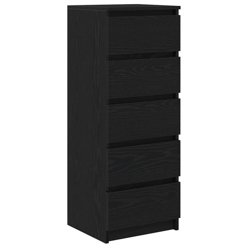 Sideboard mit Schubladen Schwarz Eichen-Optik 37,5x35x99 cm