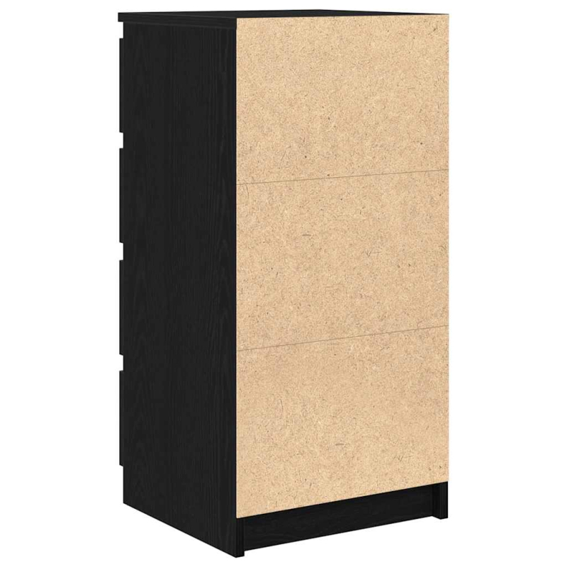 Sideboard mit Schubladen Schwarz Eichen-Optik 37,5x35x99 cm