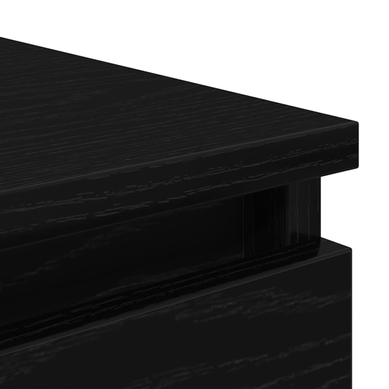 Sideboard mit Schubladen Schwarz Eichen-Optik 37,5x35x99 cm