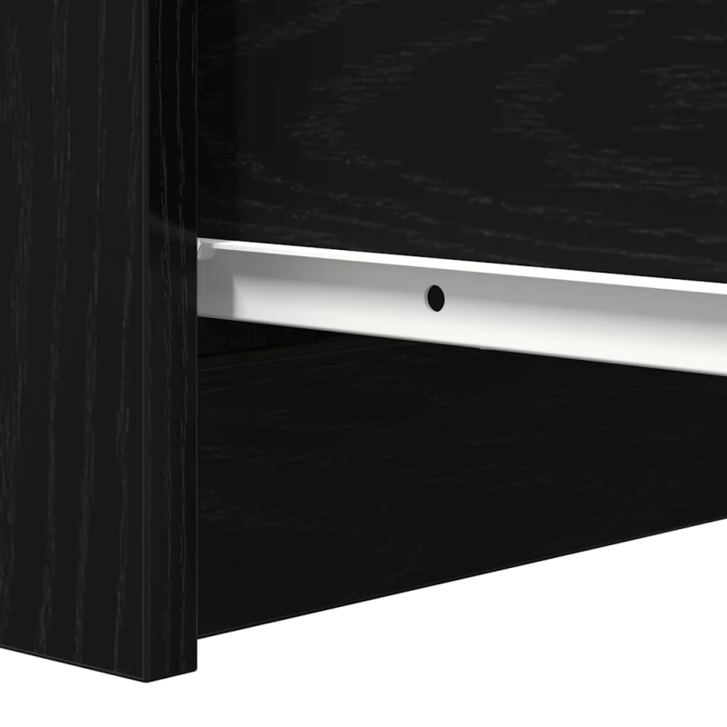 Sideboard mit Schubladen Schwarz Eichen-Optik 37,5x35x99 cm