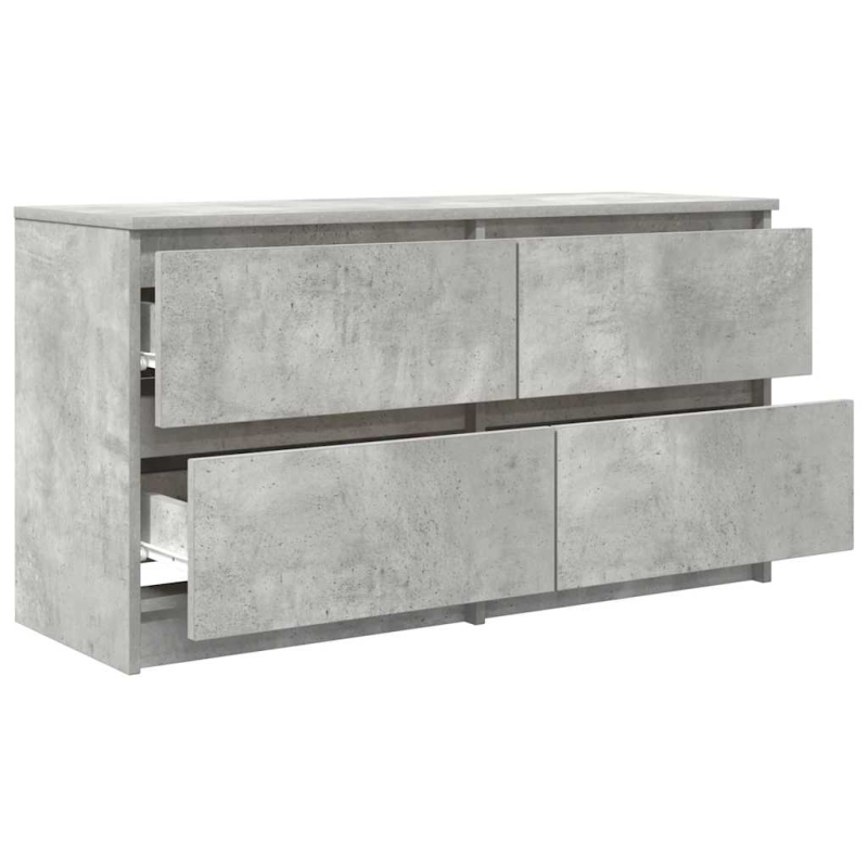 TV-Schrank Betongrau 100x35x54 cm Holzwerkstoff