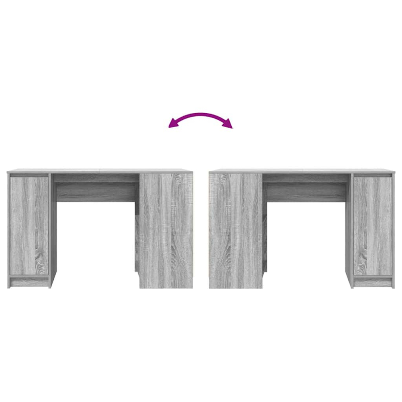 Schreibtisch Grau Sonoma 120x42x76 cm Holzwerkstoff