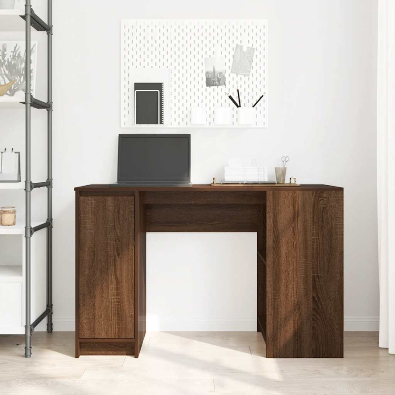 Schreibtisch Braun Eichen-Optik 120x42x76 cm Holzwerkstoff
