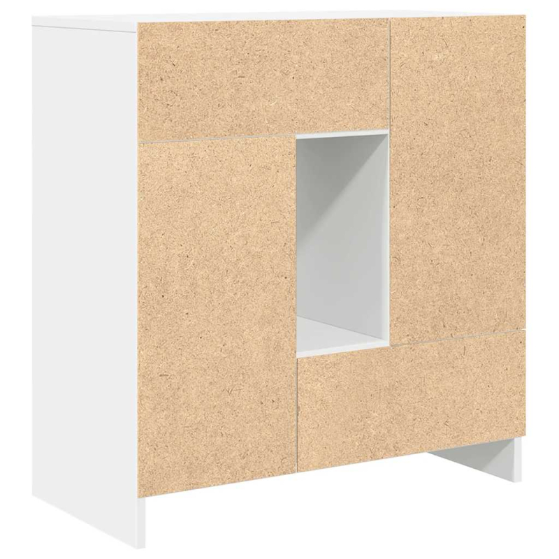 Sideboard mit Schubladen und Türen Weiß 70,5x34x74,5 cm