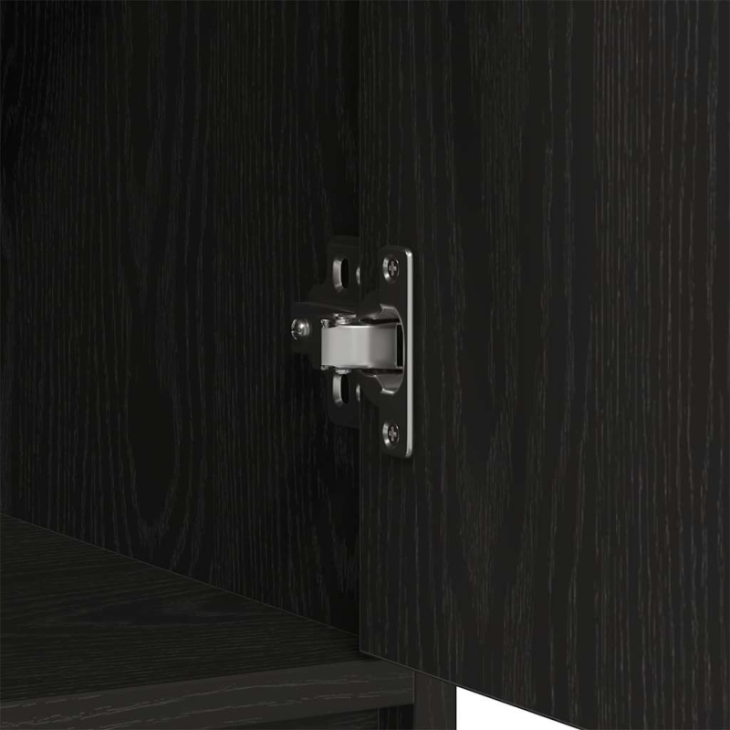 Sideboard mit Schubladen und Türen Schwarz Eichen-Optik