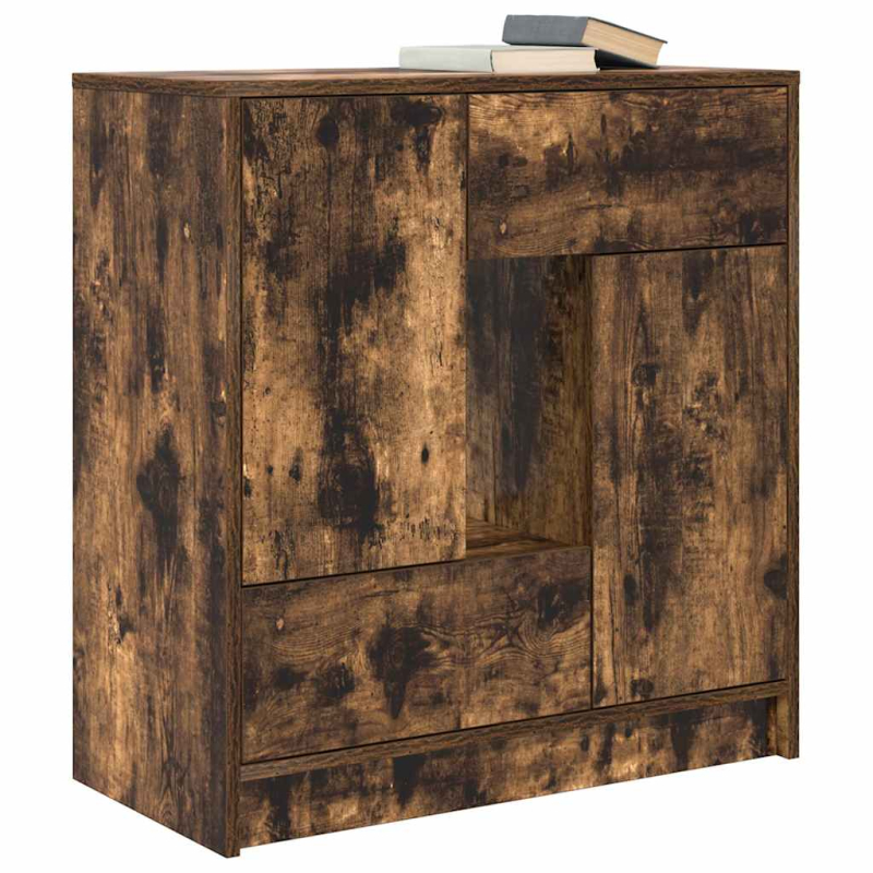 Sideboard mit Schubladen und Türen Räuchereiche 70,5x34x74,5 cm