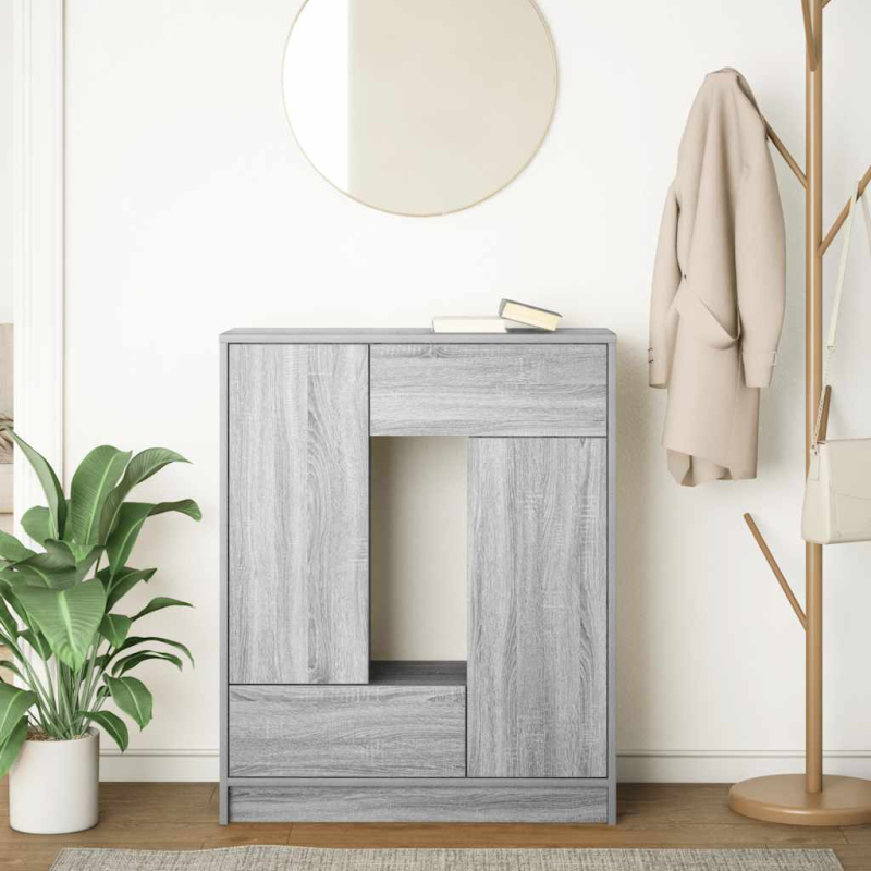 Sideboard mit Schubladen und Türen Grau Sonoma 73x31x90 cm