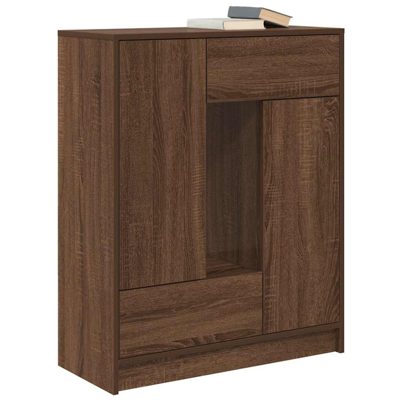 Sideboard mit Schubladen Türen Braun Eichen-Optik 73x31x90 cm