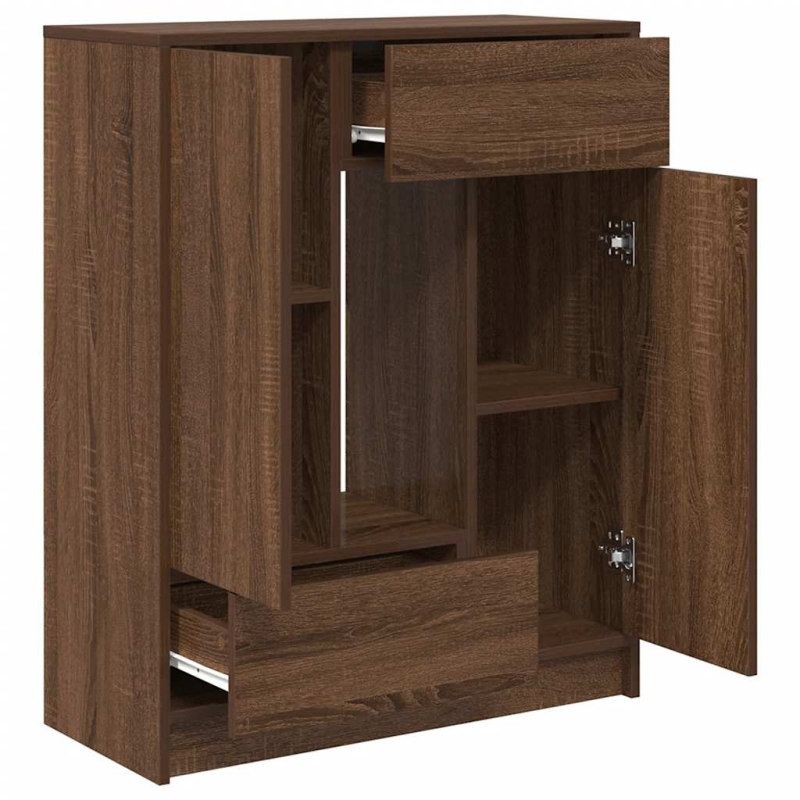Sideboard mit Schubladen Türen Braun Eichen-Optik 73x31x90 cm