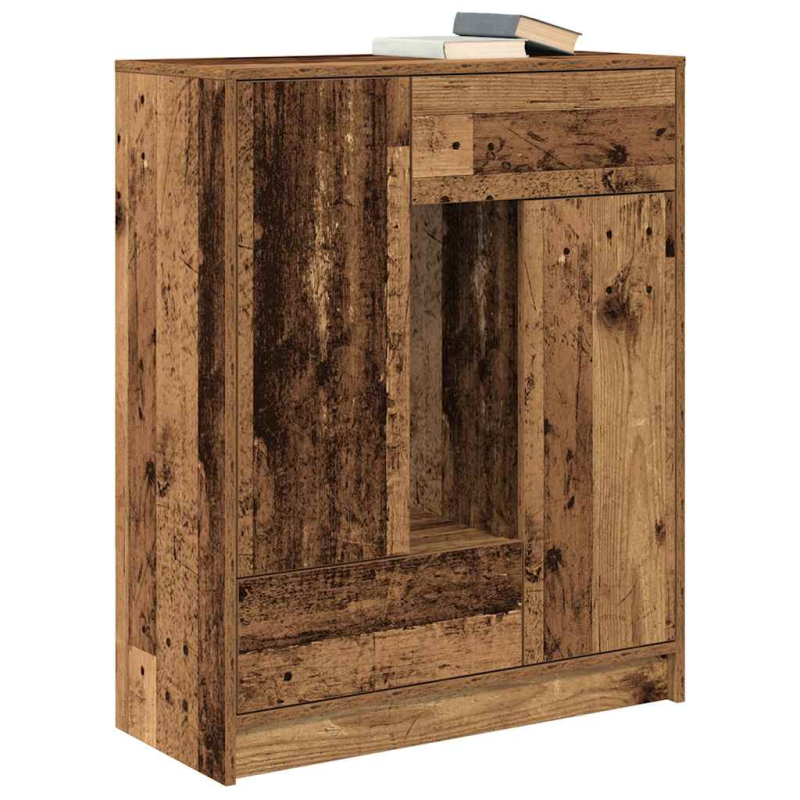 Sideboard mit Schubladen und Türen Altholz-Optik 73x31x90 cm