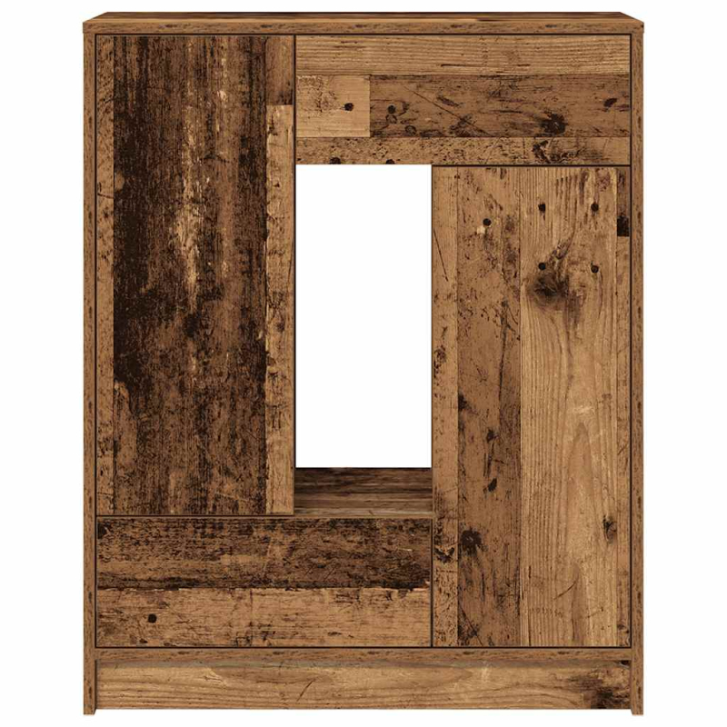 Sideboard mit Schubladen und Türen Altholz-Optik 73x31x90 cm