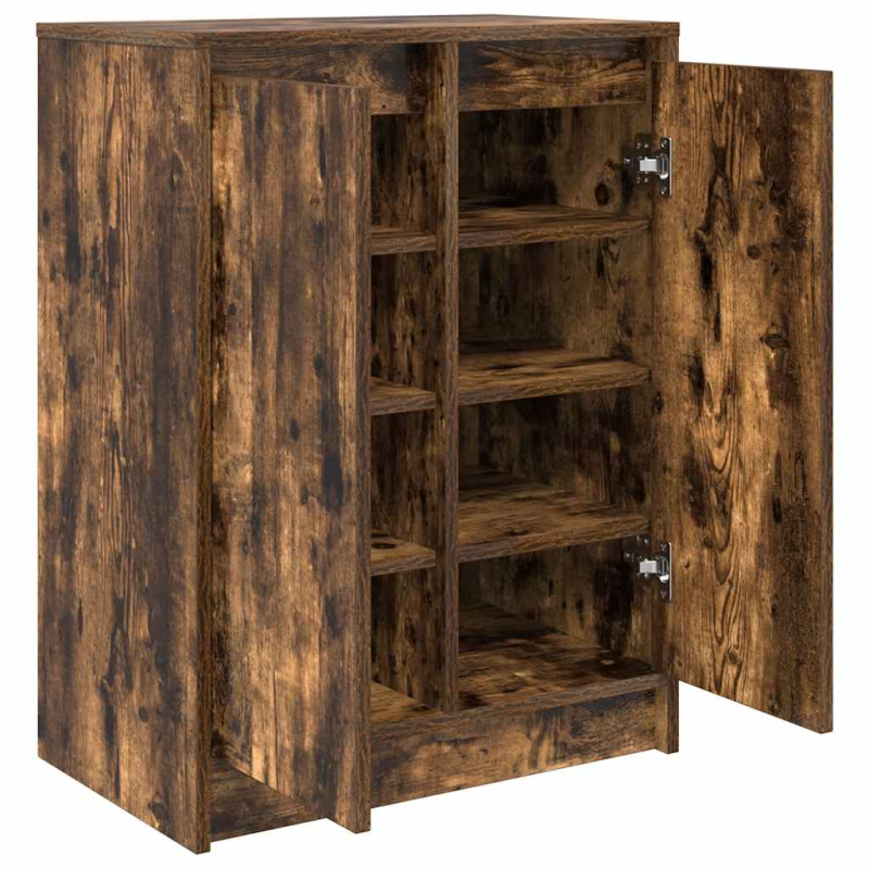 Schuhschrank Räuchereiche 57x34x76 cm Holzwerkstoff