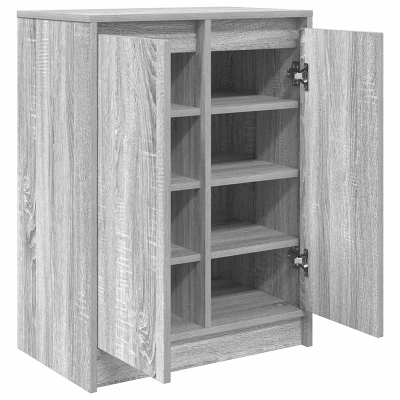 Schuhschrank Grau Sonoma 57x34x76 cm Holzwerkstoff