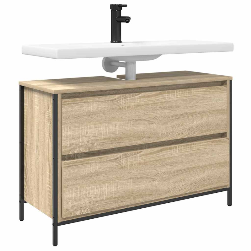 Waschbeckenunterschrank mit Schubladen Sonoma-Eiche