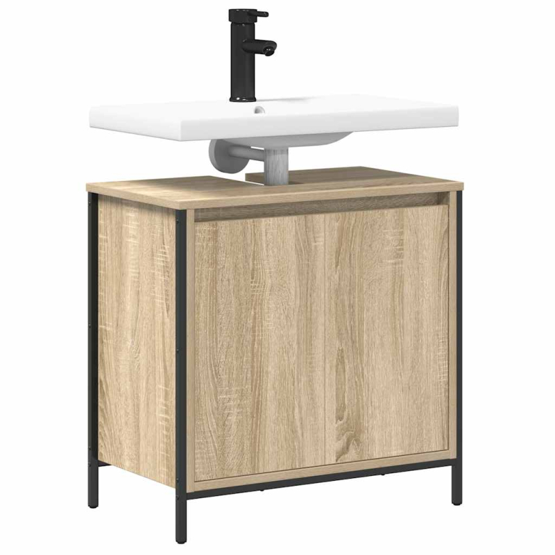 Waschbeckenunterschrank Sonoma-Eiche 60x34,5x60 cm