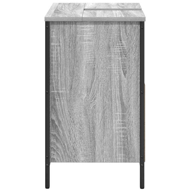 Waschbeckenunterschrank Grau Sonoma 60x34,5x60 cm