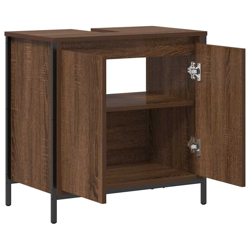 Waschbeckenunterschrank Braun Eichen-Optik 60x34,5x60 cm