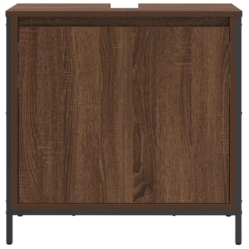 Waschbeckenunterschrank Braun Eichen-Optik 60x34,5x60 cm
