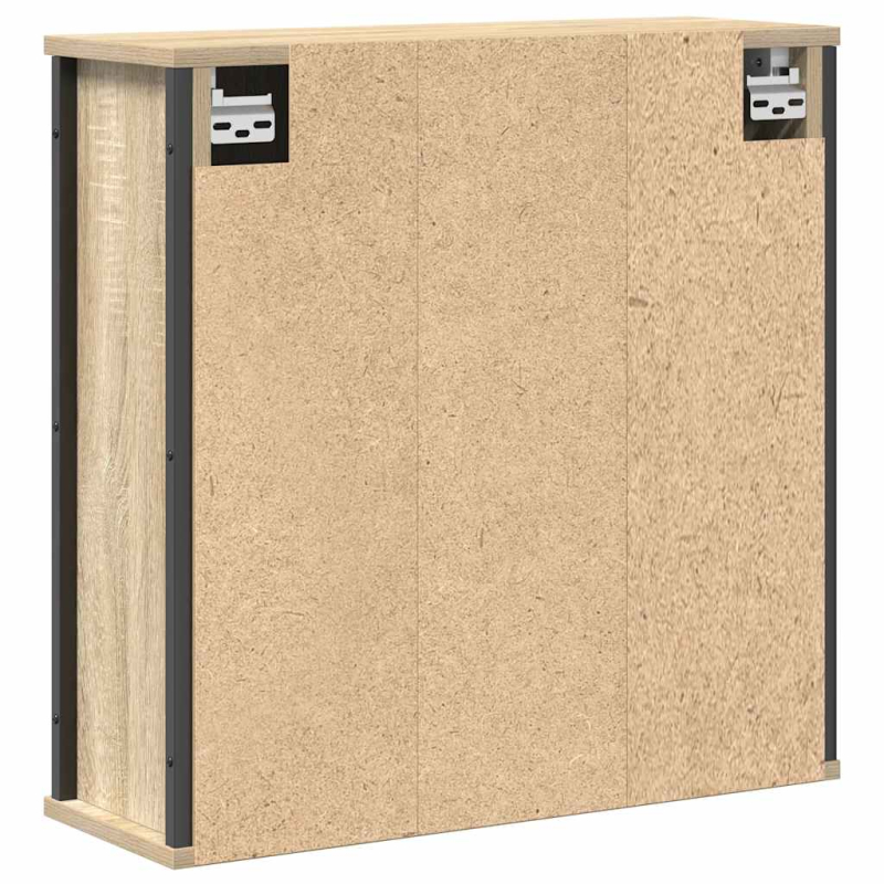 Bad-Wandschrank mit Spiegel Sonoma-Eiche 50x21x60 cm