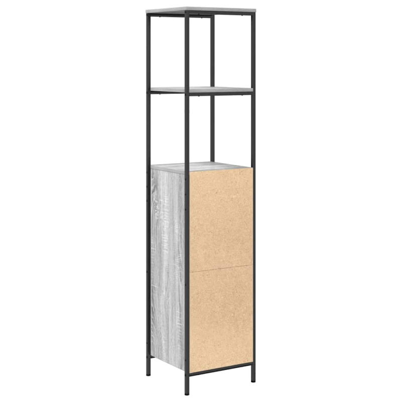 Badschrank mit Regalen Grau Sonoma 36x35x165 cm