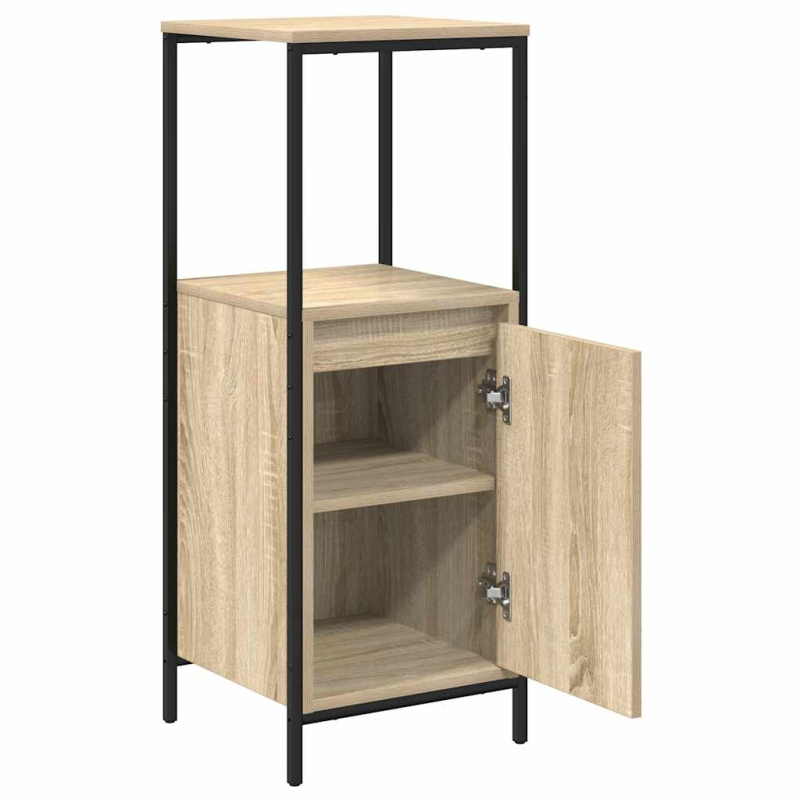 Badschrank mit Regalen Sonoma-Eiche 36x35x95 cm