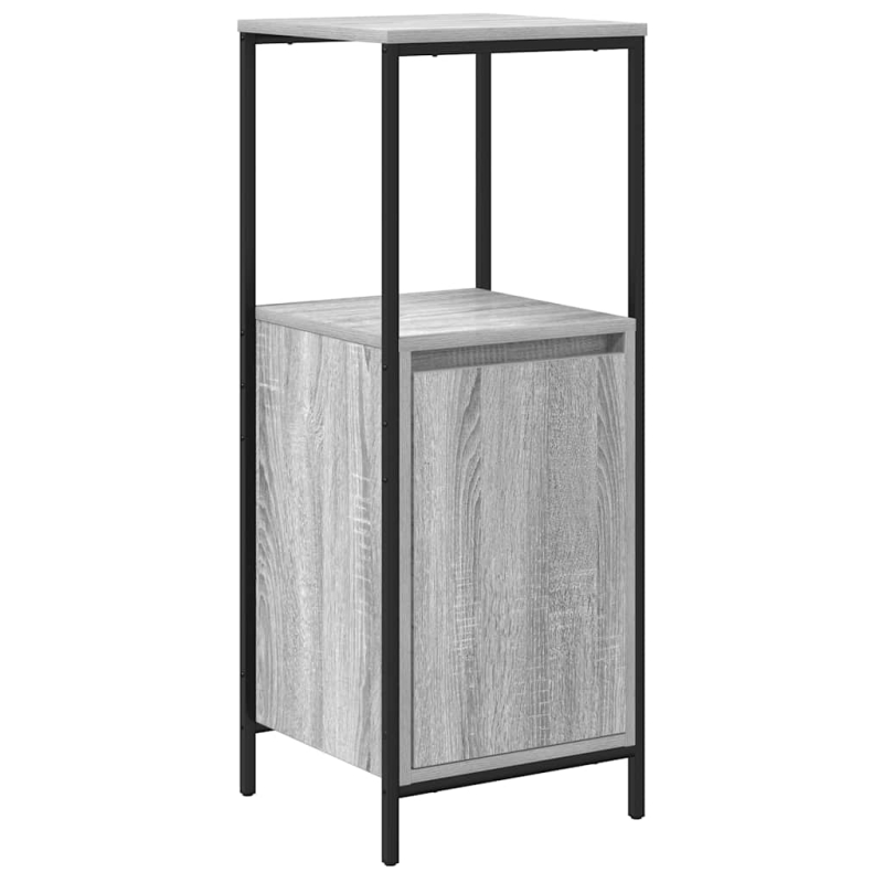 Badschrank mit Regalen Grau Sonoma 36x35x95 cm