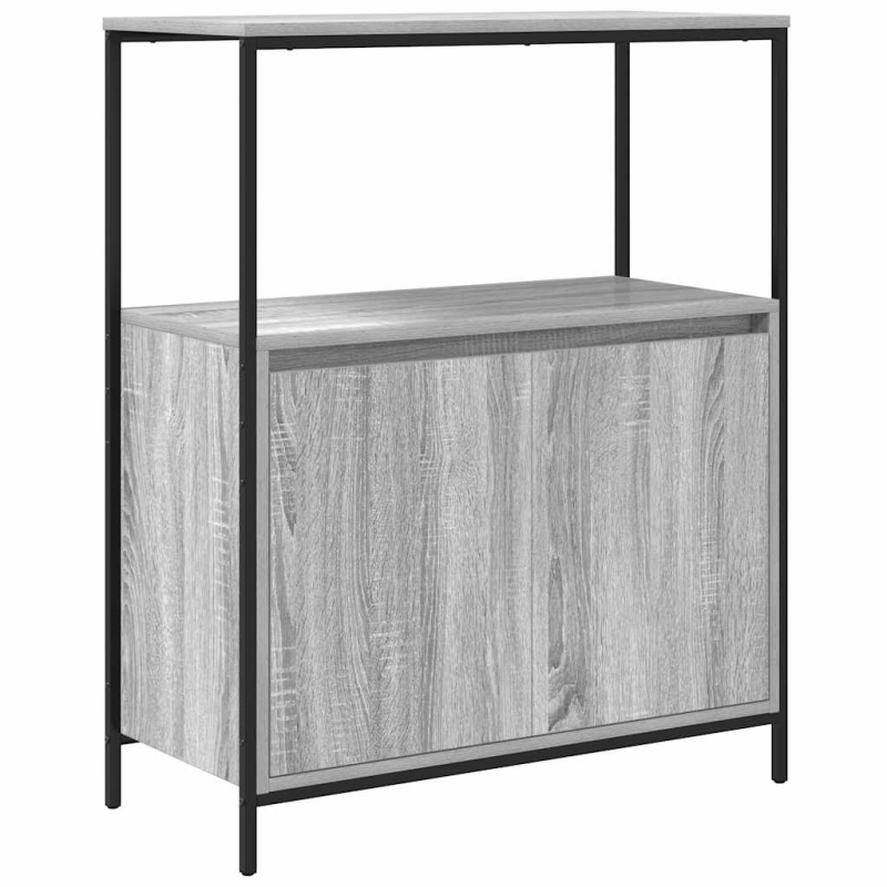 Badschrank mit Regalen Grau Sonoma 76,5x35x95 cm