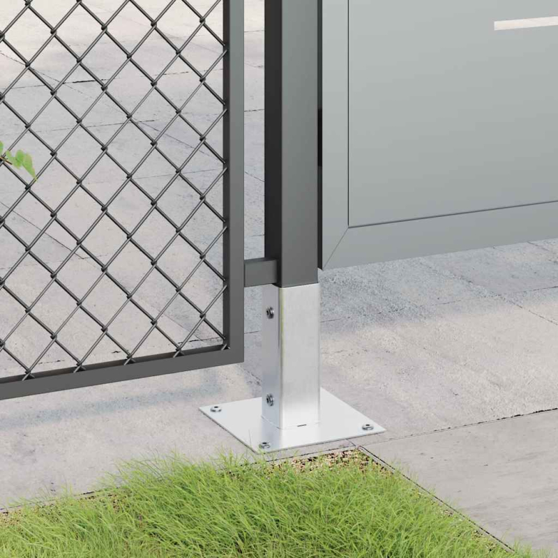 Pfostenträger Quadratisch 4Stk. Silber 46x46mm Verzinkter Stahl