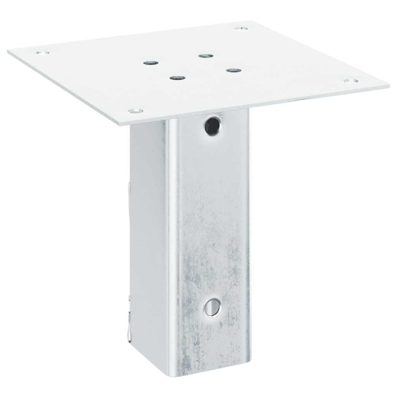 Pfostenträger Quadratisch 4Stk. Silber 46x46mm Verzinkter Stahl
