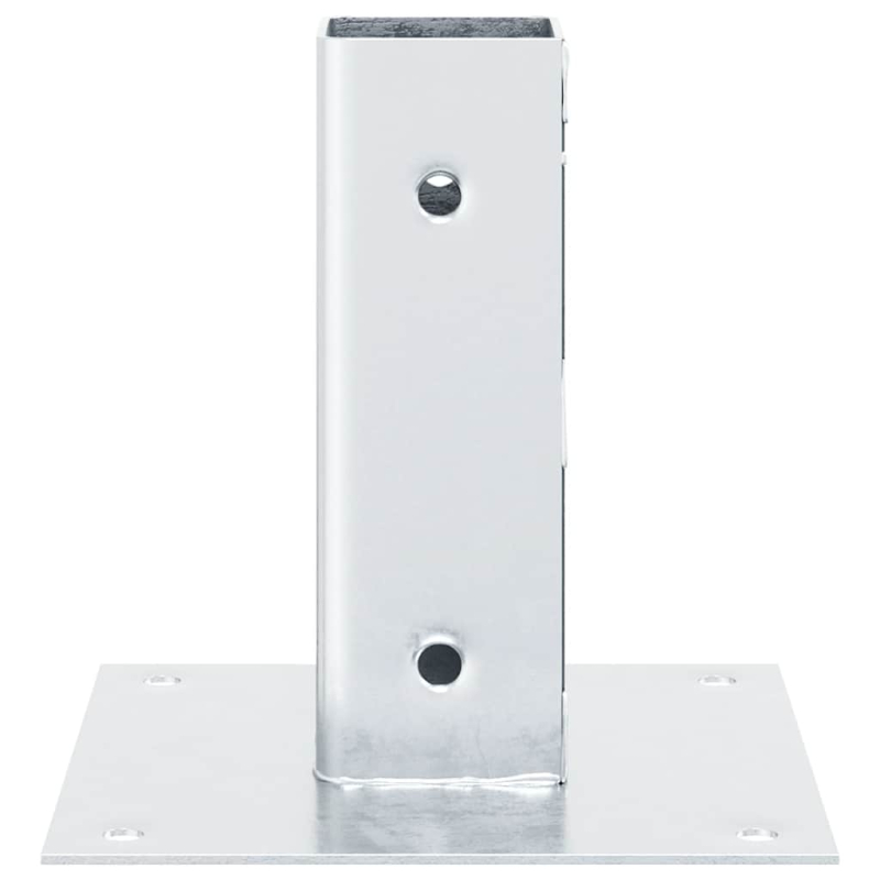 Pfostenträger Quadratisch 4Stk. Silber 46x46mm Verzinkter Stahl