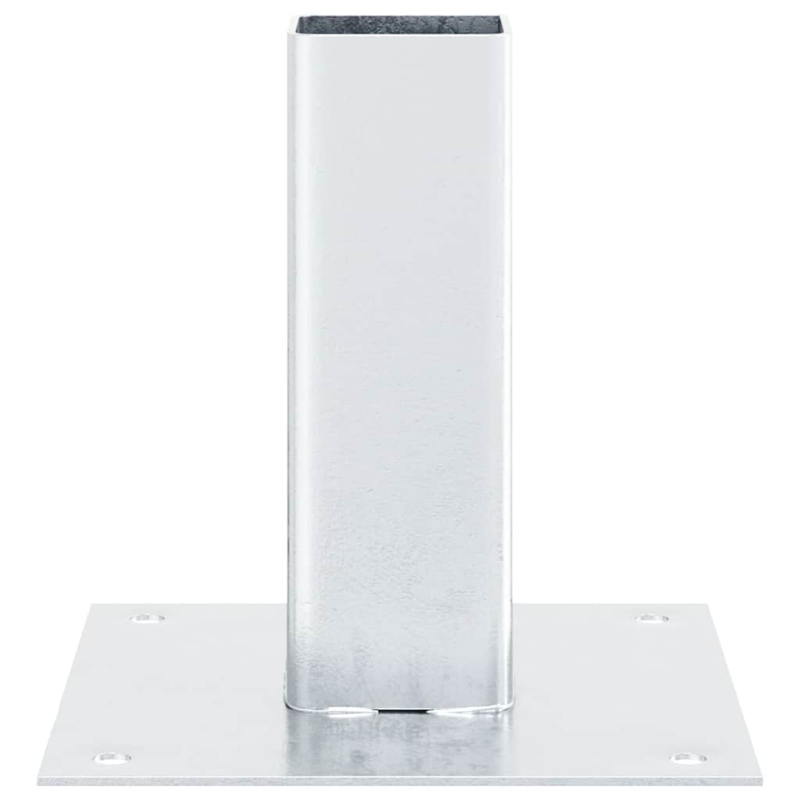 Pfostenträger Quadratisch 4Stk. Silber 46x46mm Verzinkter Stahl