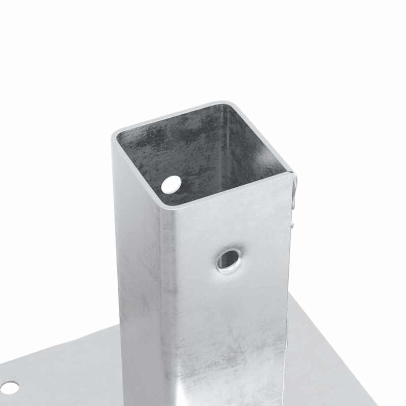 Pfostenträger Quadratisch 4Stk. Silber 46x46mm Verzinkter Stahl