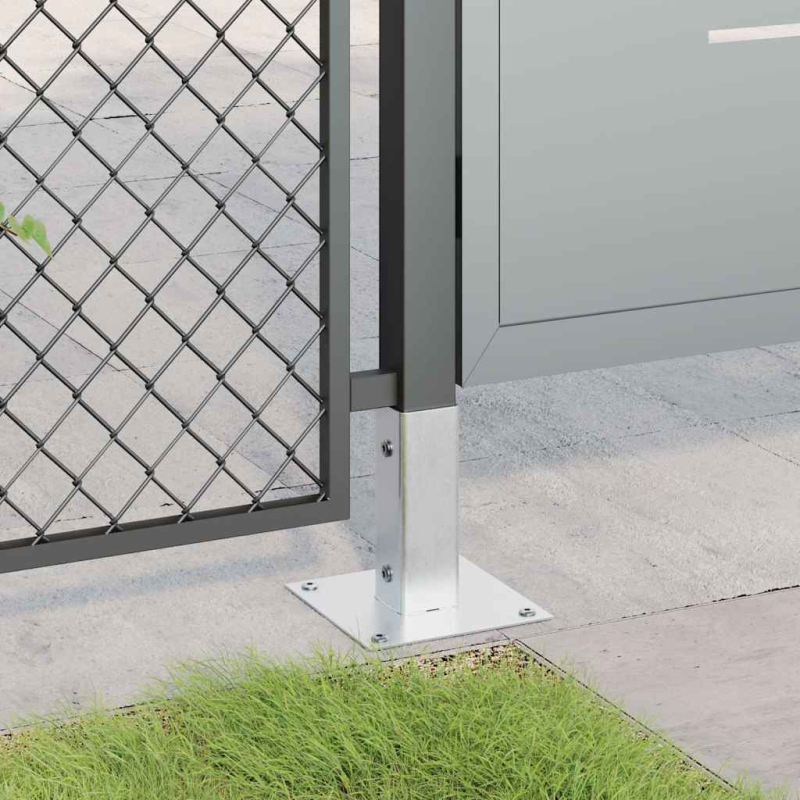 Pfostenträger Quadratisch 12 Stk. Silber 46x46mm Stahl Verzinkt