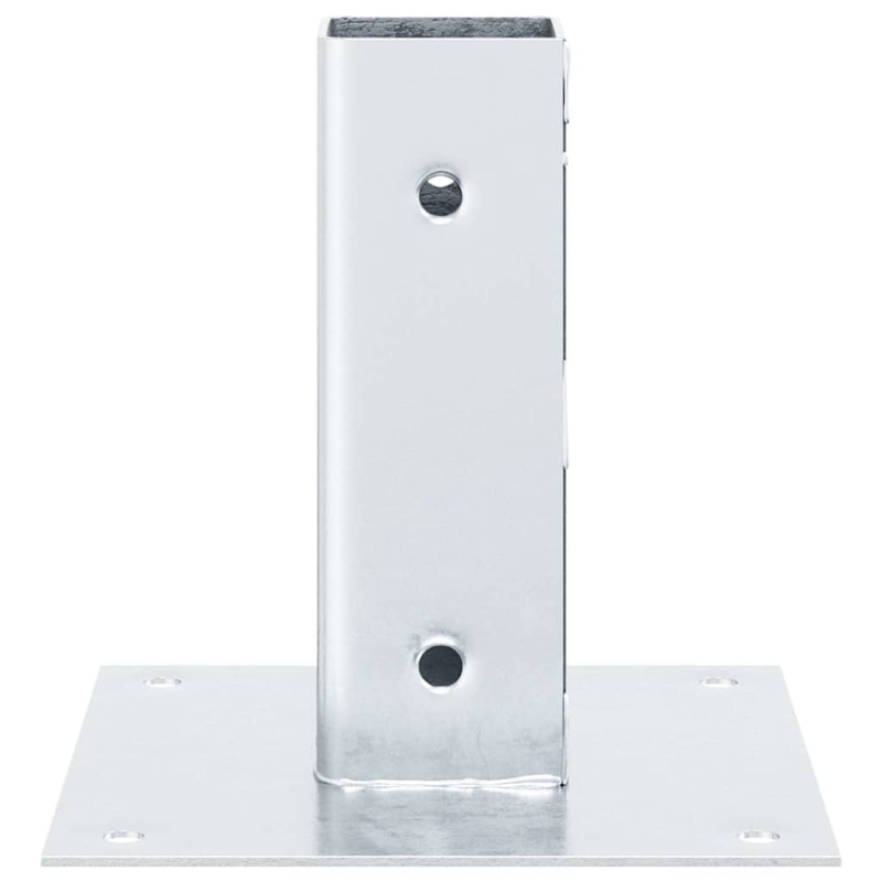 Pfostenträger Quadratisch 12 Stk. Silber 46x46mm Stahl Verzinkt