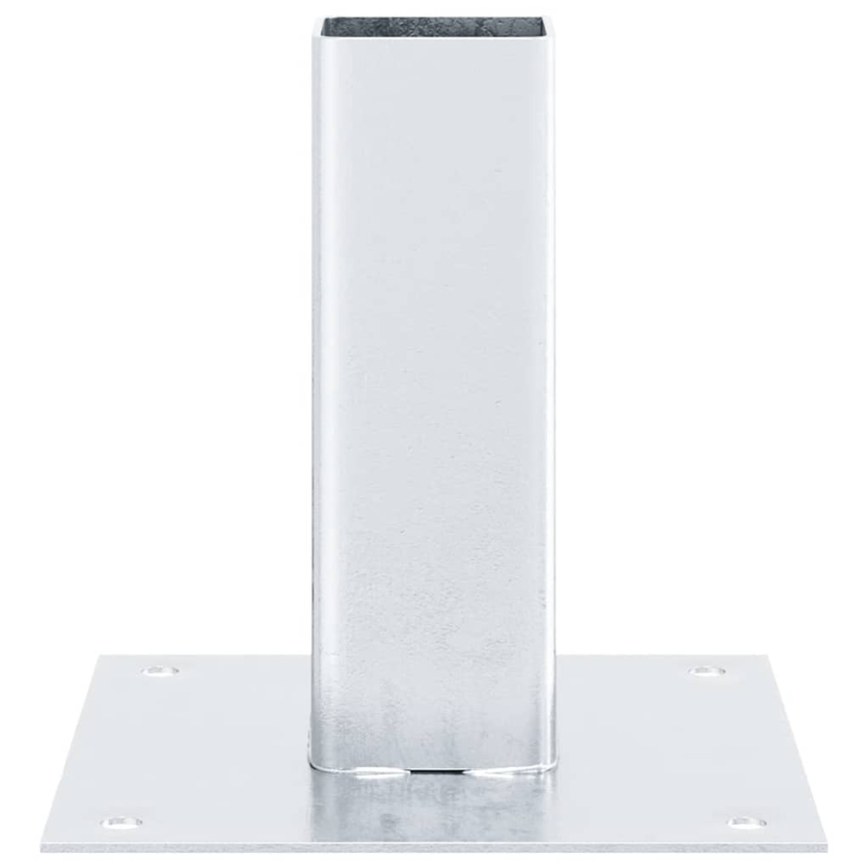 Pfostenträger Quadratisch 12 Stk. Silber 46x46mm Stahl Verzinkt
