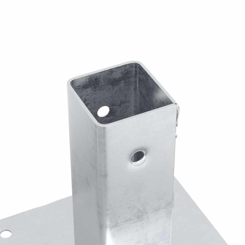Pfostenträger Quadratisch 4Stk. Silber 51x51mm Verzinkter Stahl