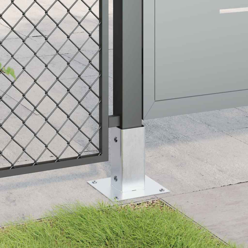 Pfostenträger Quadratisch 4Stk. Silber 61x61mm Verzinkter Stahl