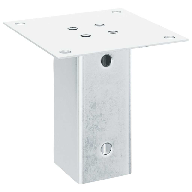 Pfostenträger Quadratisch 4Stk. Silber 61x61mm Verzinkter Stahl