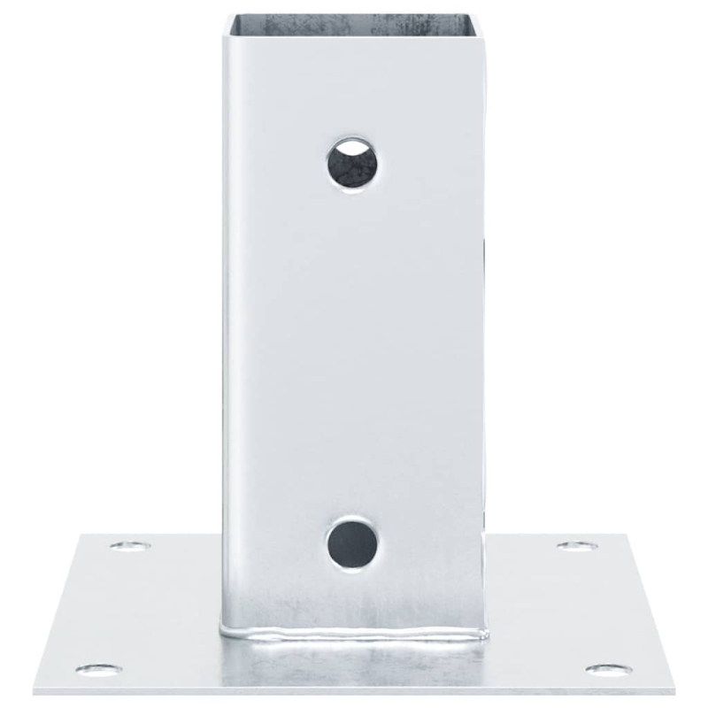 Pfostenträger Quadratisch 4Stk. Silber 61x61mm Verzinkter Stahl